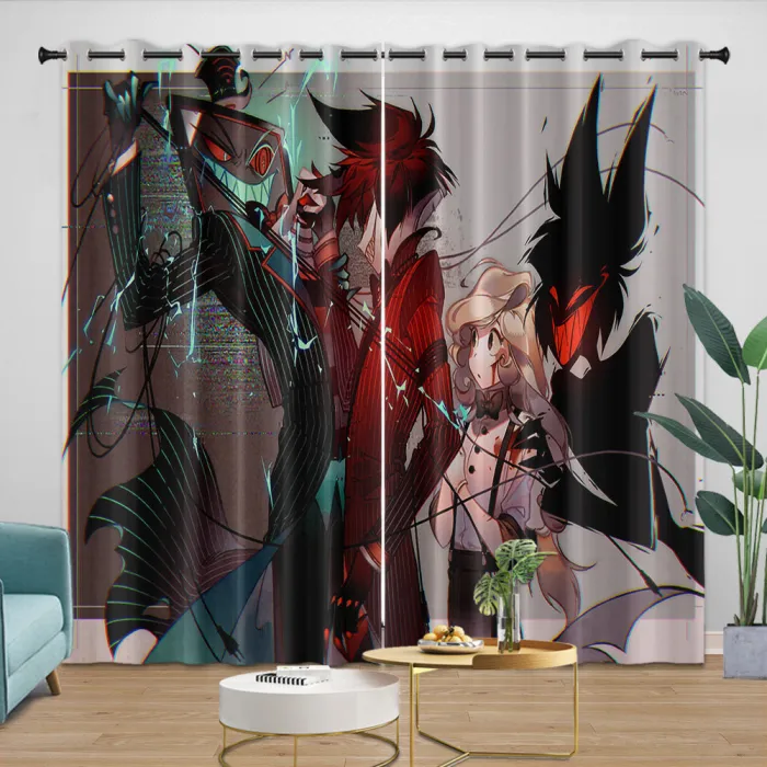 Hazbin El Curtains Blackout Window Drapes