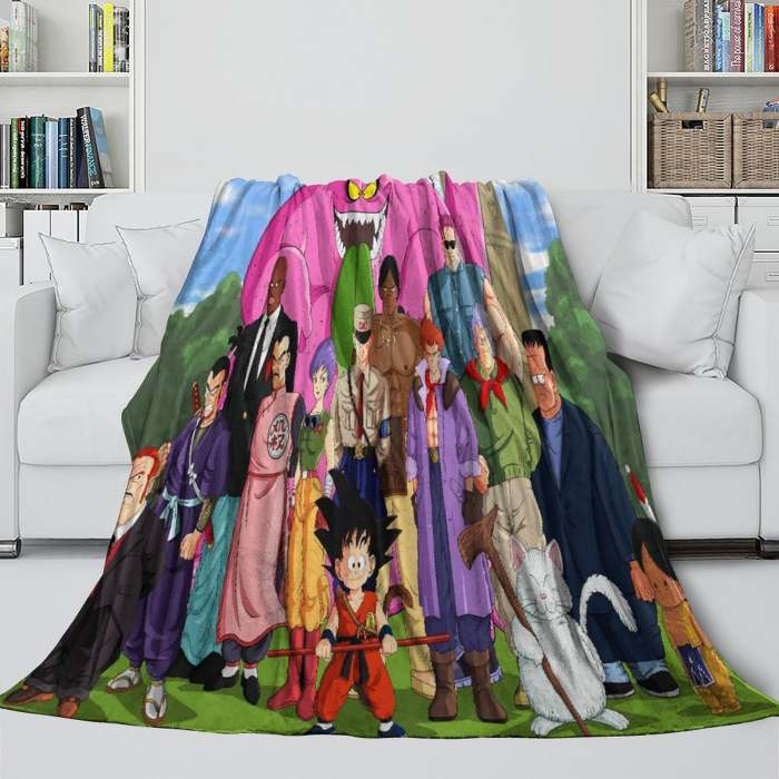 Anime Dragon Ball Blanket Flannel Fleece Throw Room Decoration