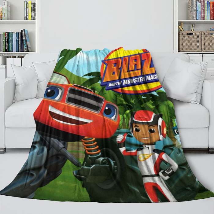 Blaze And The Monster Machines Blanket Flannel Fleece Throw Room Decoration