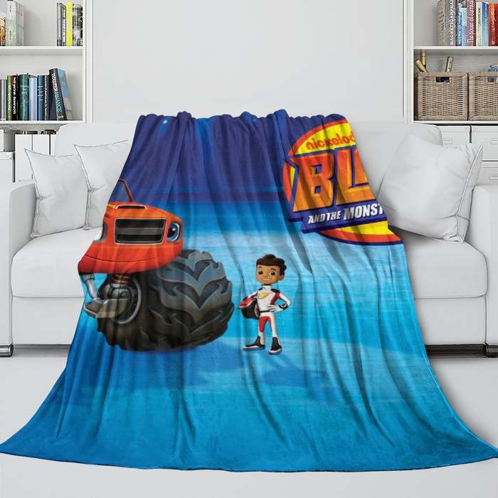 Blaze And The Monster Machines Blanket Flannel Fleece Throw Room Decoration