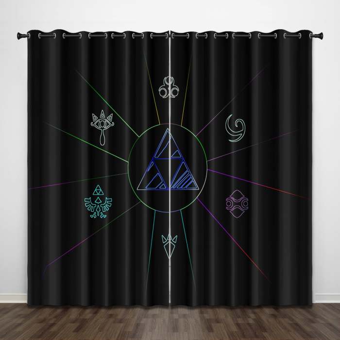 Game The Legend Of Zelda Curtains Pattern Blackout Window Drapes
