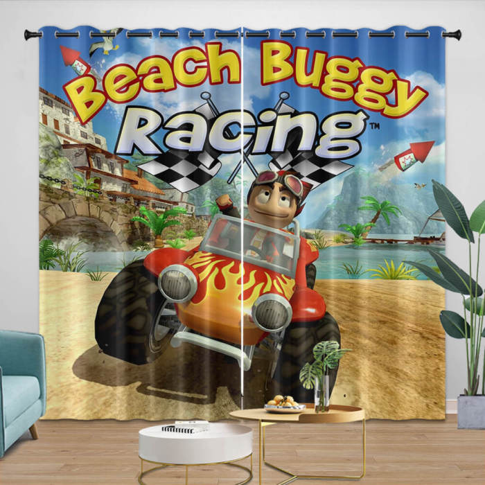 Beach Buggy Racing Curtains Blackout Window Drapes