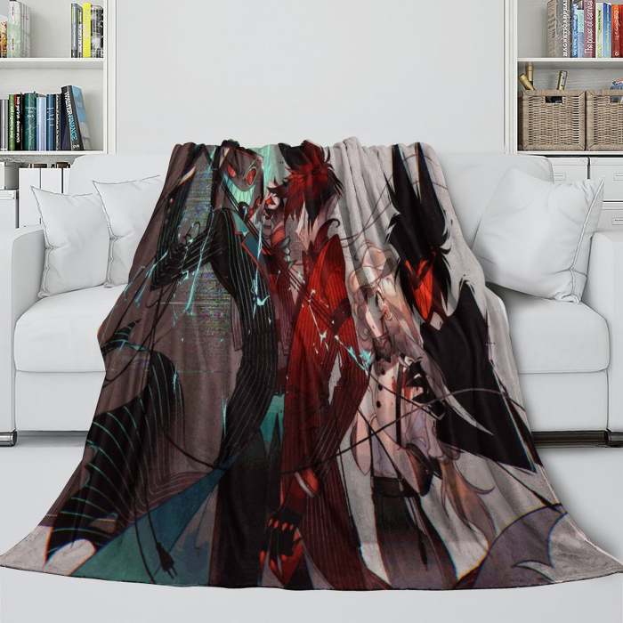 Hazbin El Blanket Flannel Fleece Throw Room Decoration