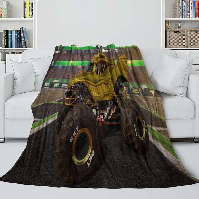 Monster Jam Steel Titans Truck Blanket Flannel Fleece Throw