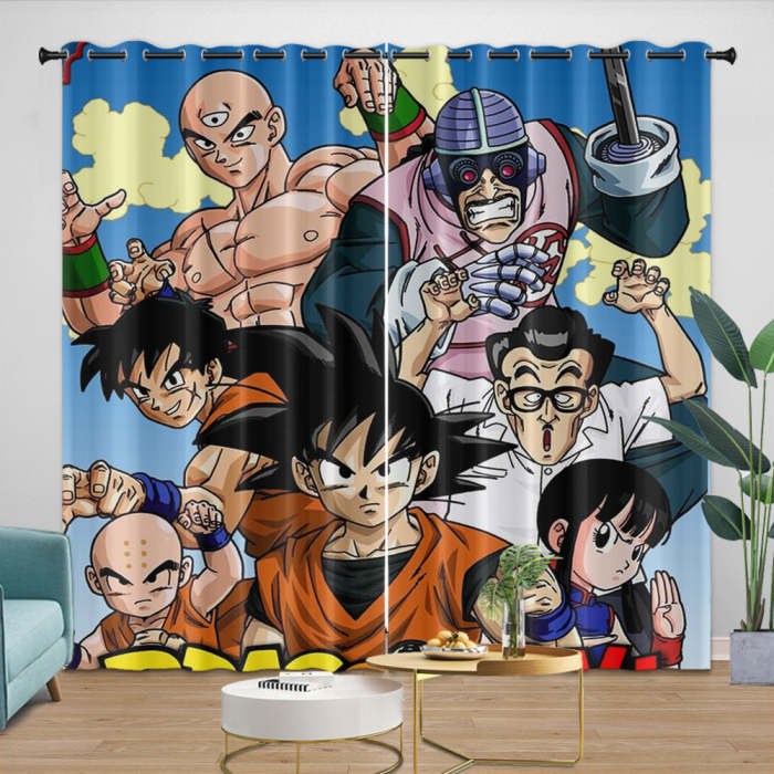 Anime Dragon Ball Curtains Kids Blackout Window Drapes