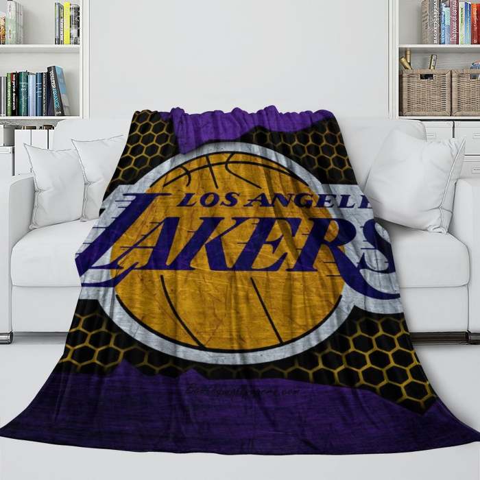 Los Angeles Lakers Blanket Flannel Throw Room Decoration