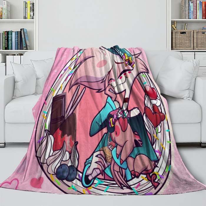 Hazbin El Blanket Flannel Fleece Throw Room Decoration