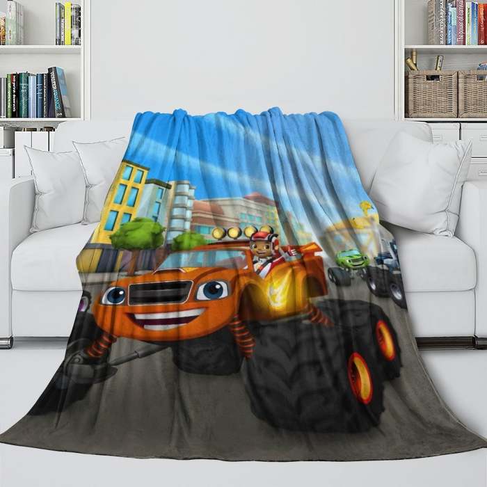 Blaze And The Monster Machines Blanket Flannel Fleece Throw Room Decoration