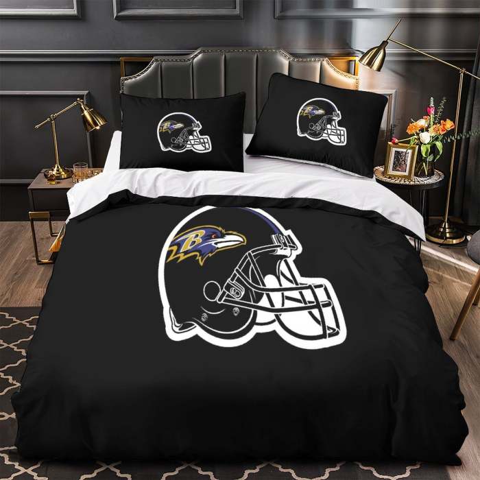 Baltimore Ravens Bedding Set Duvet Cover Without Filler
