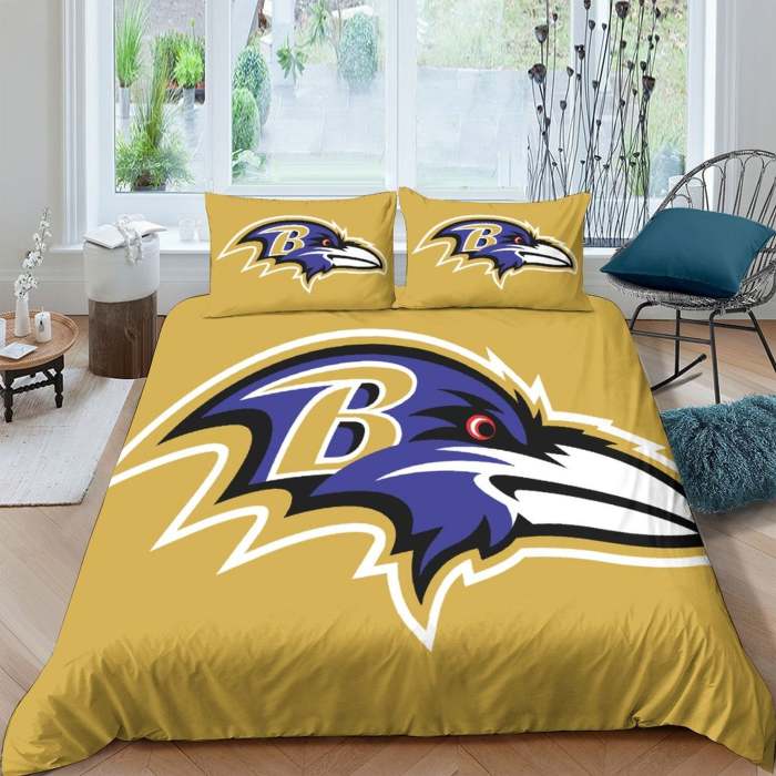 Baltimore Ravens Bedding Set Duvet Cover Without Filler