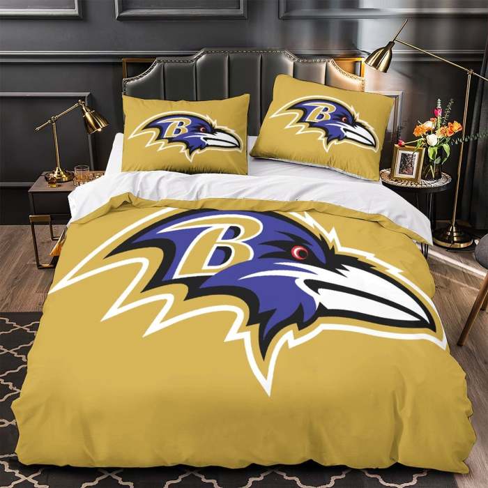 Baltimore Ravens Bedding Set Duvet Cover Without Filler