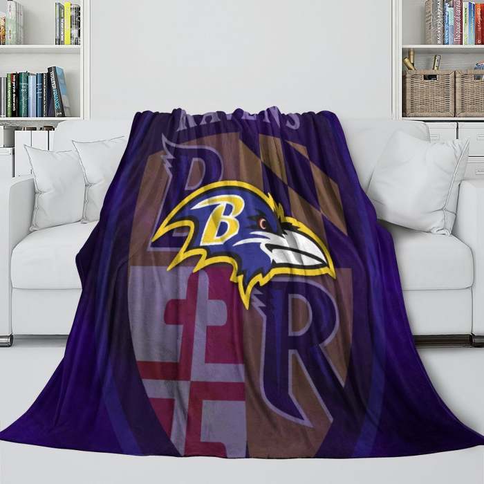 Baltimore Ravens Blanket Flannel Fleece Throw Room Decoration