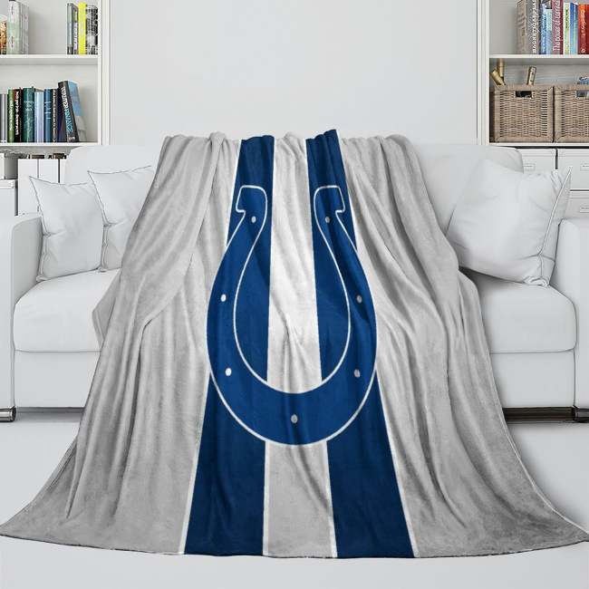 Indianapolis Colts Blanket Flannel Fleece Throw Room Decoration