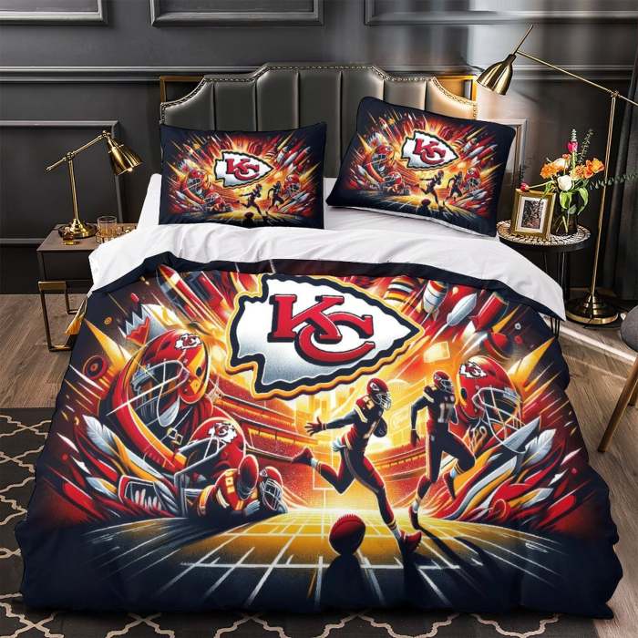 Kansas City Chiefs Bedding Set Duvet Cover Without Filler