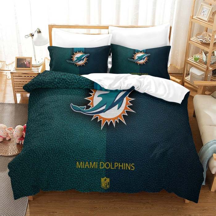 Miami Dolphins Bedding Set Duvet Cover Without Filler