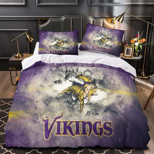 Minnesota Vikings Bedding Set Duvet Cover Without Filler