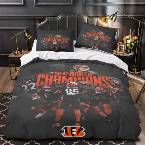 Cincinnati Bengals Bedding Set Duvet Cover Without Filler