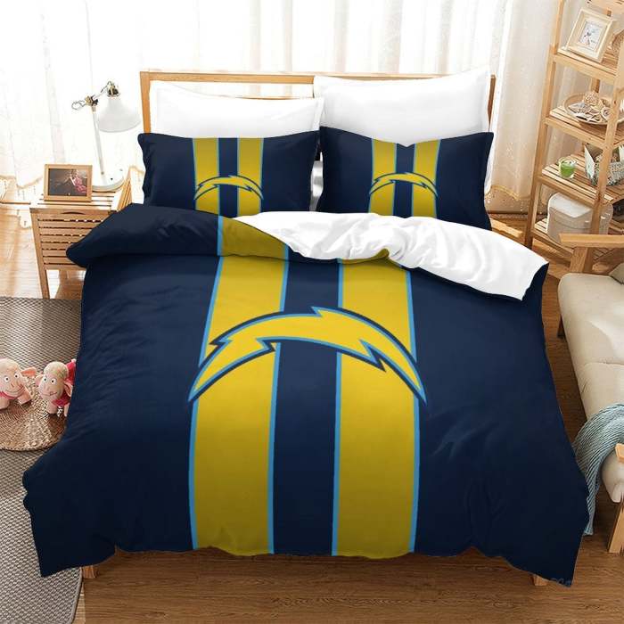Los Angeles Chargers Bedding Set Duvet Cover Without Filler