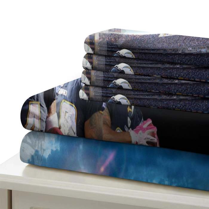 Los Angeles Chargers Bedding Set Duvet Cover Without Filler