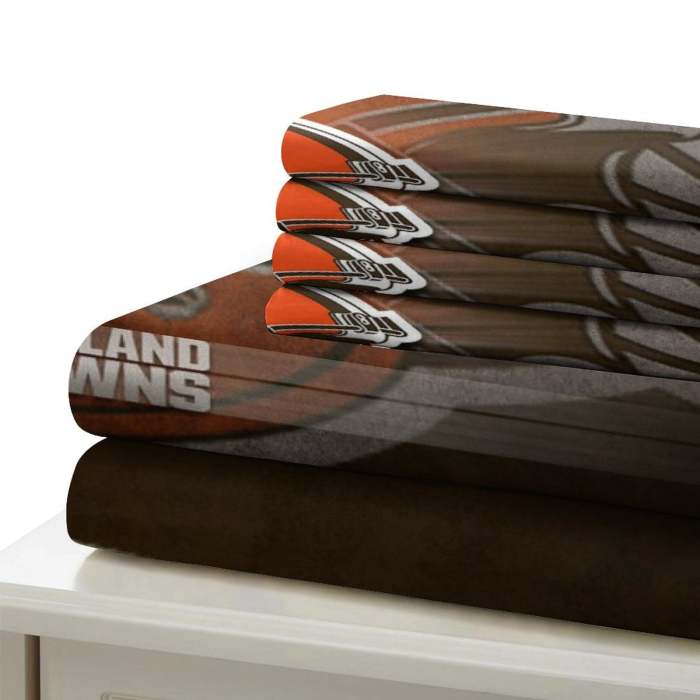Cleveland Browns Bedding Set Duvet Cover Without Filler