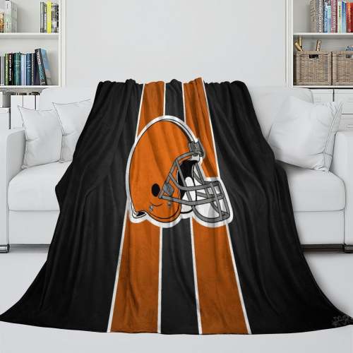 Cleveland Browns Blanket Flannel Fleece Throw Room Decoration