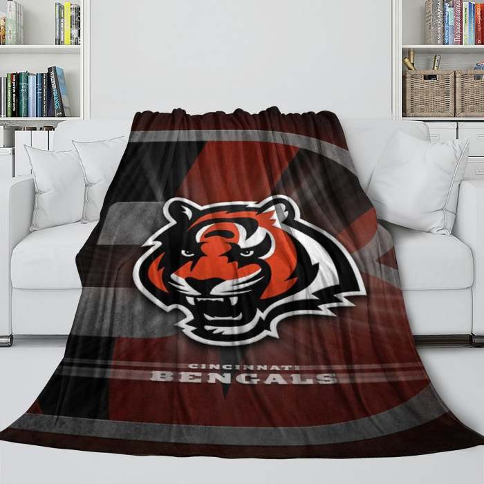 Cincinnati Bengals Blanket Flannel Fleece Throw Room Decoration