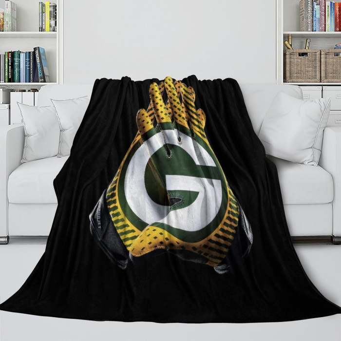 Green Bay Packers Blanket Flannel Fleece Throw Room Decoration