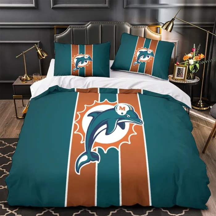 Miami Dolphins Bedding Set Duvet Cover Without Filler