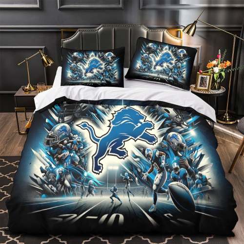 Detroit Lions Bedding Set Duvet Cover Without Filler