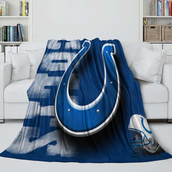 Indianapolis Colts Blanket Flannel Fleece Throw Room Decoration