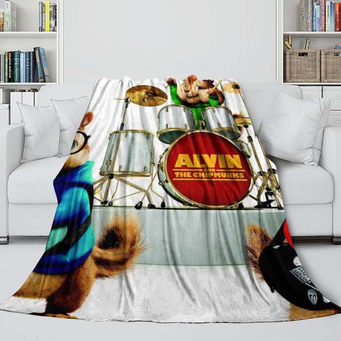 Alvin And The Chipmunks Blanket Flannel Fleece Throw Room Decoration