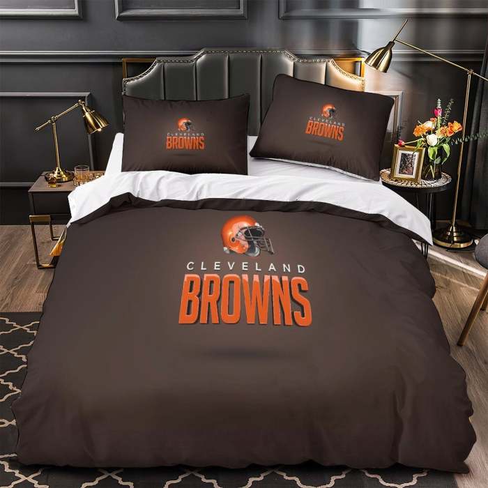 Cleveland Browns Bedding Set Duvet Cover Without Filler