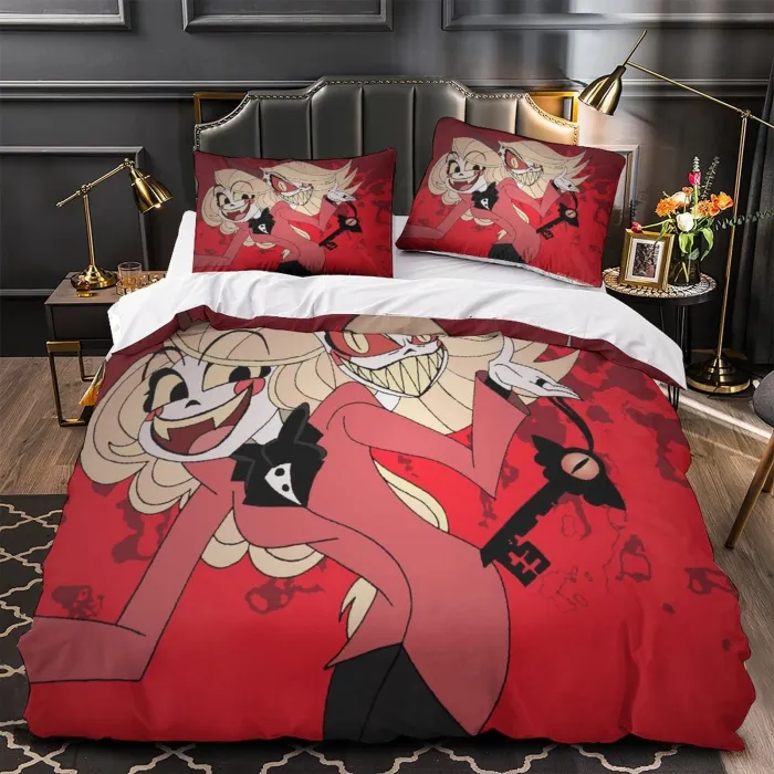 Hazbin El Bedding Set Duvet Cover Without Filler