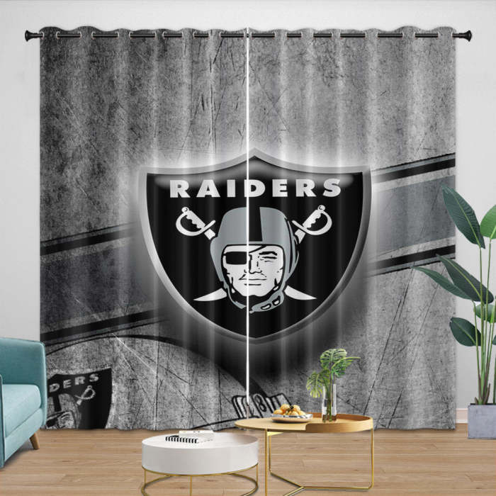 Las Vegas Raiders Curtains Blackout Window Drapes Room Decoration