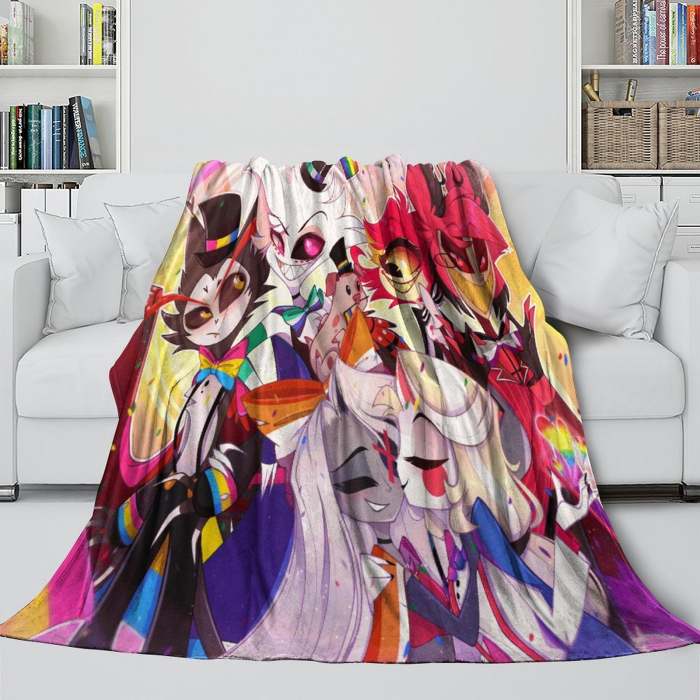 Hazbin El Blanket Flannel Fleece Throw Room Decoration