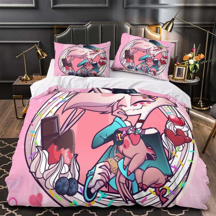 Hazbin El Bedding Set Duvet Cover Without Filler