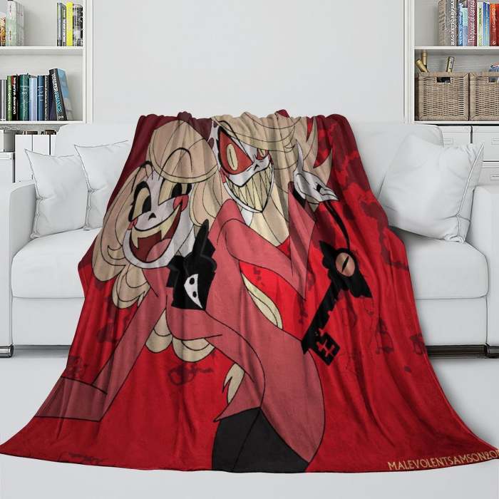 Hazbin El Blanket Flannel Fleece Throw Room Decoration
