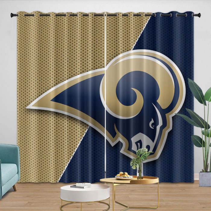 Los Angles Rams Curtains Blackout Window Drapes Room Decoration