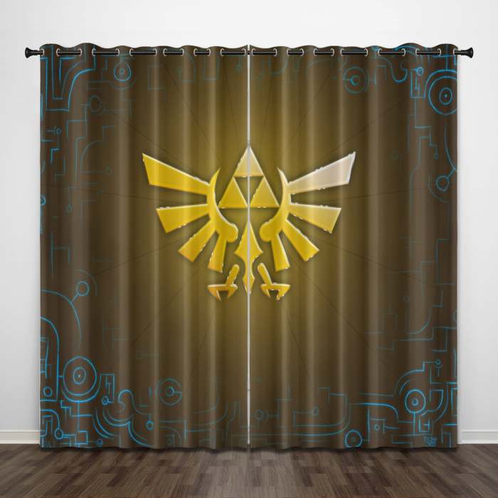 Game The Legend Of Zelda Curtains Pattern Blackout Window Drapes