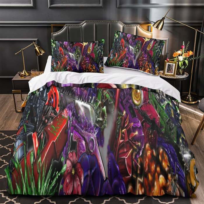 Chainsaw Man Bedding Set Pattern Quilt Duvet Cover Without Filler