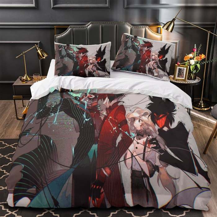 Hazbin El Bedding Set Duvet Cover Without Filler