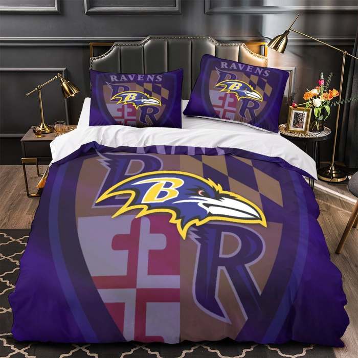 Baltimore Ravens Bedding Set Duvet Cover Without Filler