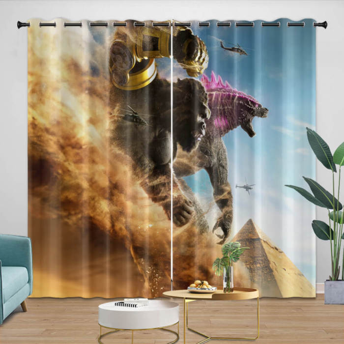 Godzilla X Kong The  Empire Curtains Blackout Window Drapes
