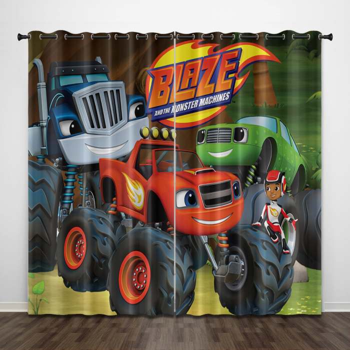 Blaze And The Monster Machines Curtains Pattern Blackout Window Drapes