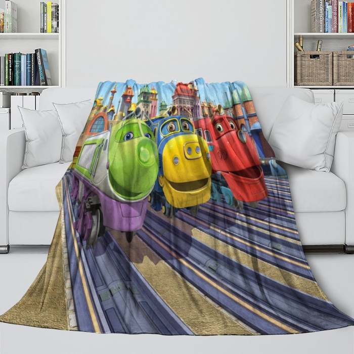 Chuggington Blanket Flannel Fleece Throw Room Decoration
