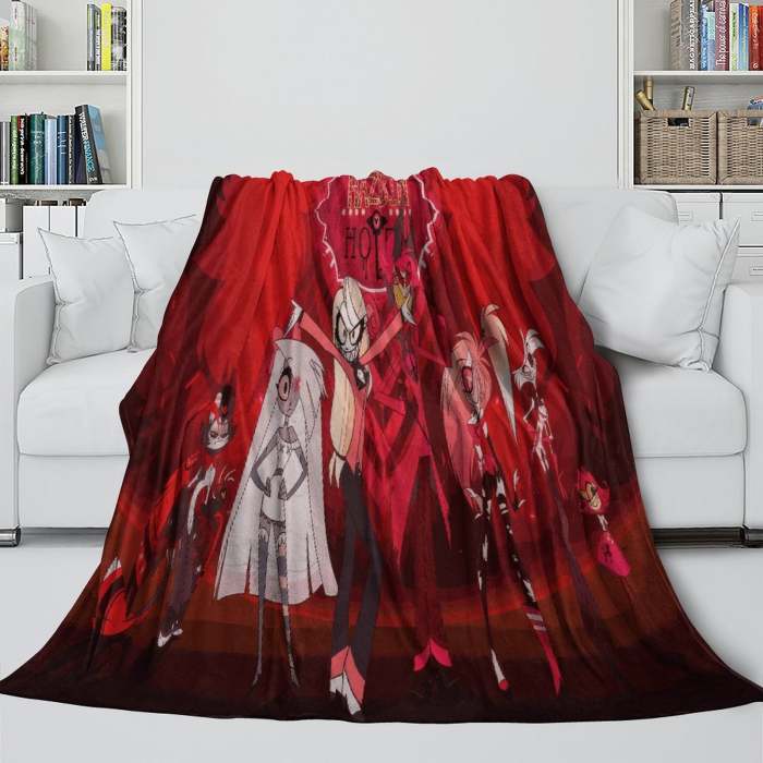 Hazbin El Blanket Flannel Fleece Throw Room Decoration