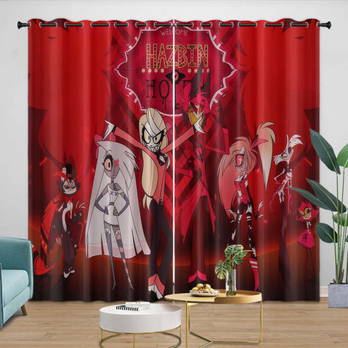 Hazbin El Curtains Blackout Window Drapes