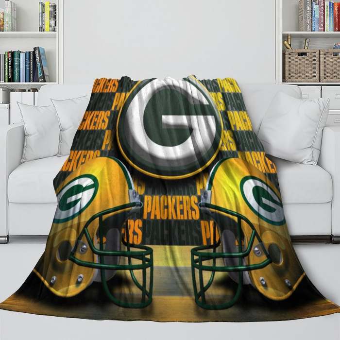 Green Bay Packers Blanket Flannel Fleece Throw Room Decoration