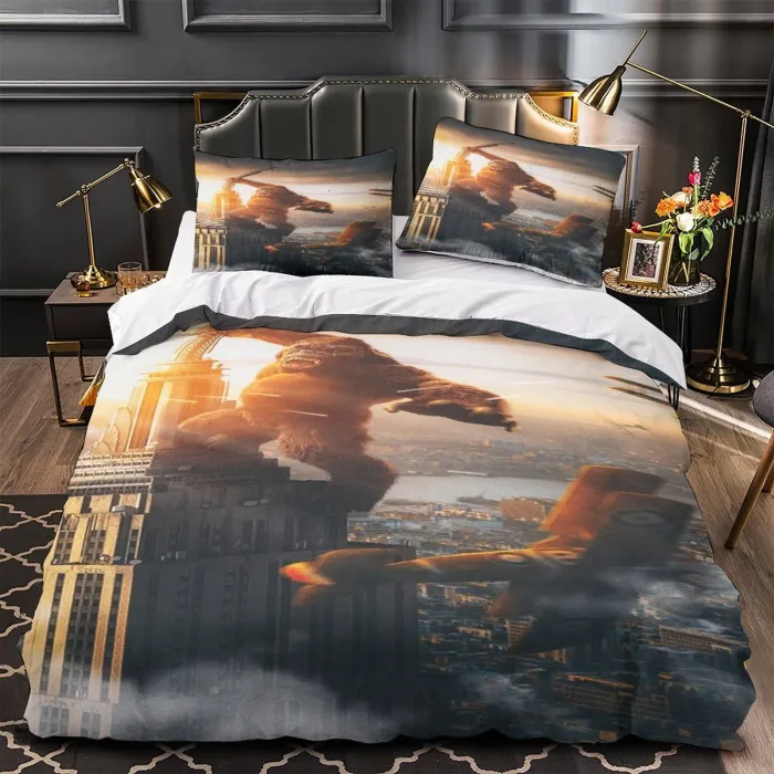 Godzilla X Kong The  Empire Bedding Set Duvet Cover Without Filler