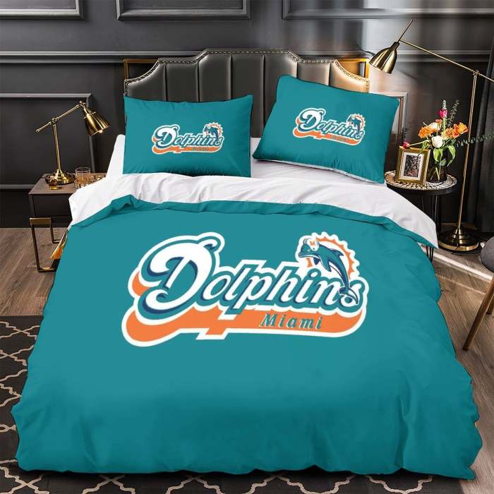 Miami Dolphins Bedding Set Duvet Cover Without Filler